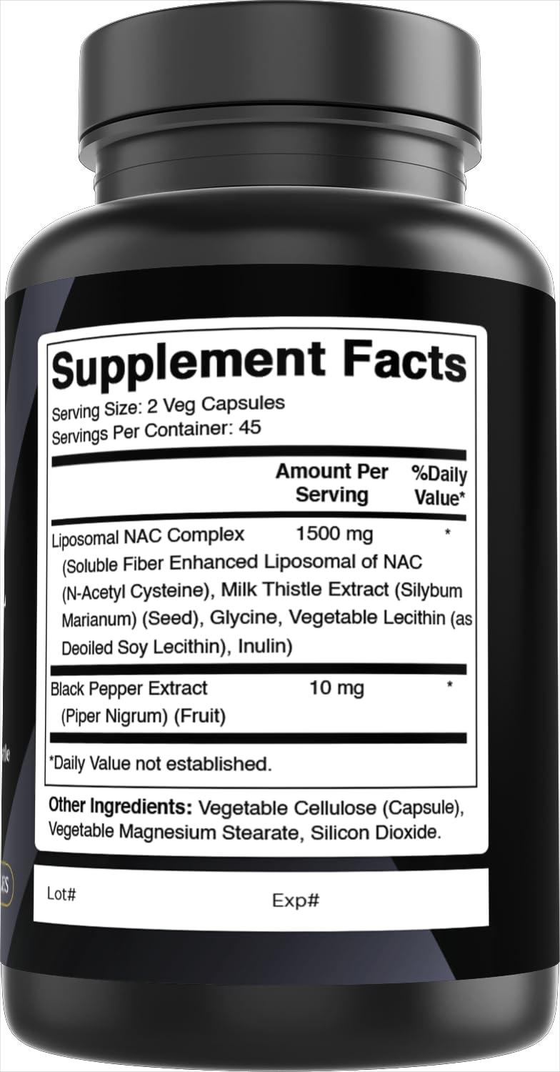Best Naturals Liposomal NAC Complex 1500 mg, 90 Count — Amazon image 5