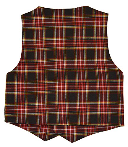 Gino Giovanni Toddlers Kids Boys' Plaid Vest and Tie Set2