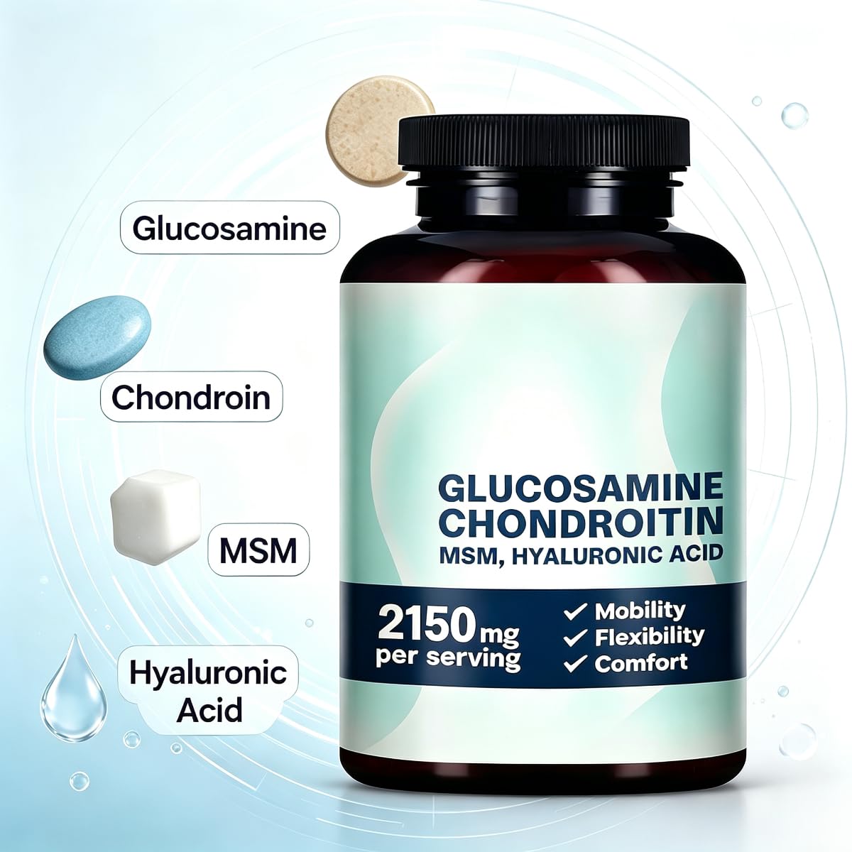 La glucosamina condroitina‑Supporta flessibilità articolare uso quotidiano
