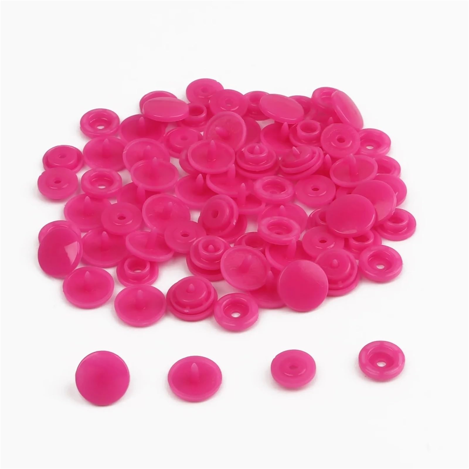 T5 Plastic Snap Buttons 400 Sets Poppers Nylon Kit for Baby Dolls Clothes Sewing Accessories(Color12)