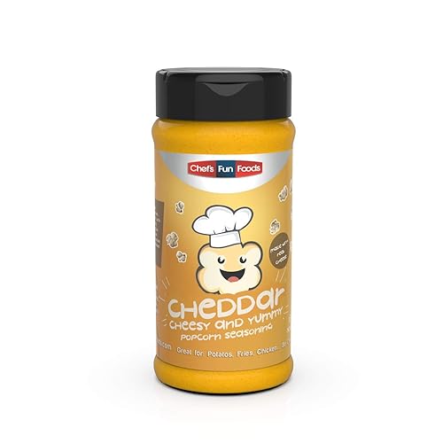 Popcorn Cheesy Cheddar 9 onzas | Comida Kosher para restaurantes y cocineros caseros | Sin MSG ni rellenos | Ideal para palomitas de maíz, alimentos