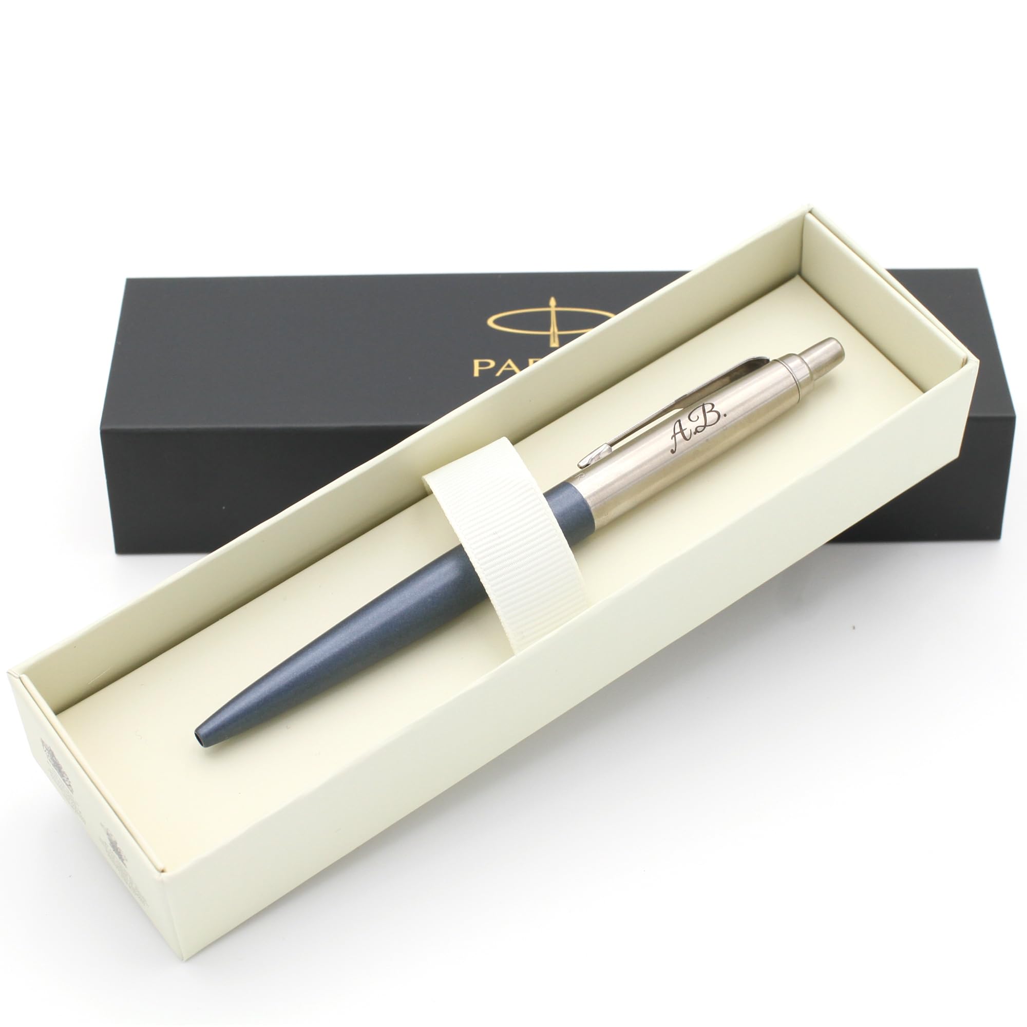 Penna Parker Jotter XL personalizzata + Scatola regalo (Blu) | Penna incisione su misura con nome | Personalised Engraved Pen | Regalo originale per lui o per lei