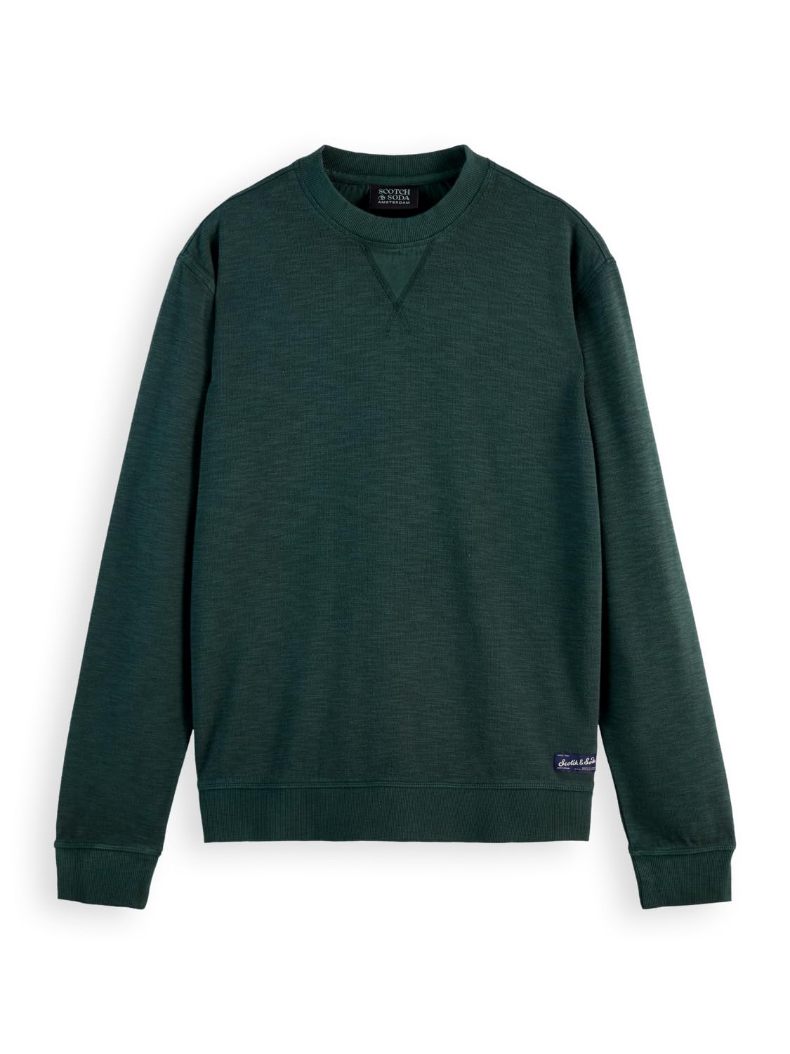 Scotch & Soda Garment dye structured sweatshirt, Amsterdam Green 301, XL
