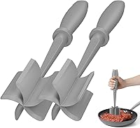 Vista 18 de 2 piezas de picadora de carne, molinillo de hamburguesa mejorado, picadora de carne premium resistente al calor para carne molida, herramienta