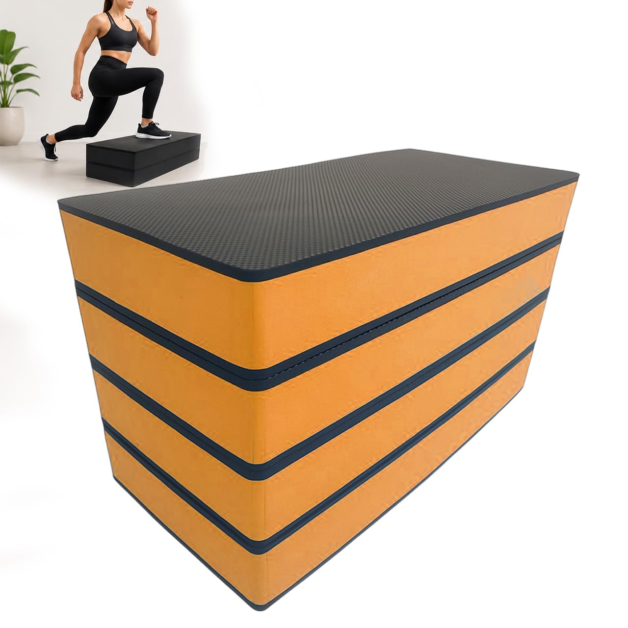 Kit 4 Step Academia EVA 40x28x10cm Plataforma Fitness Aeróbica Antiderrapante Treinamento
