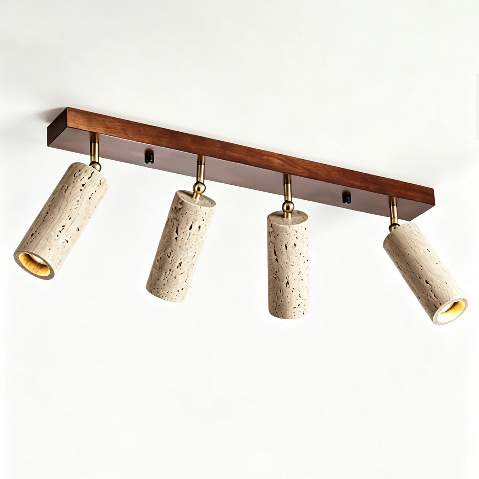 LUOYAOB Travertine Ceiling Spotlight 4 Light Track Lighting Fixture