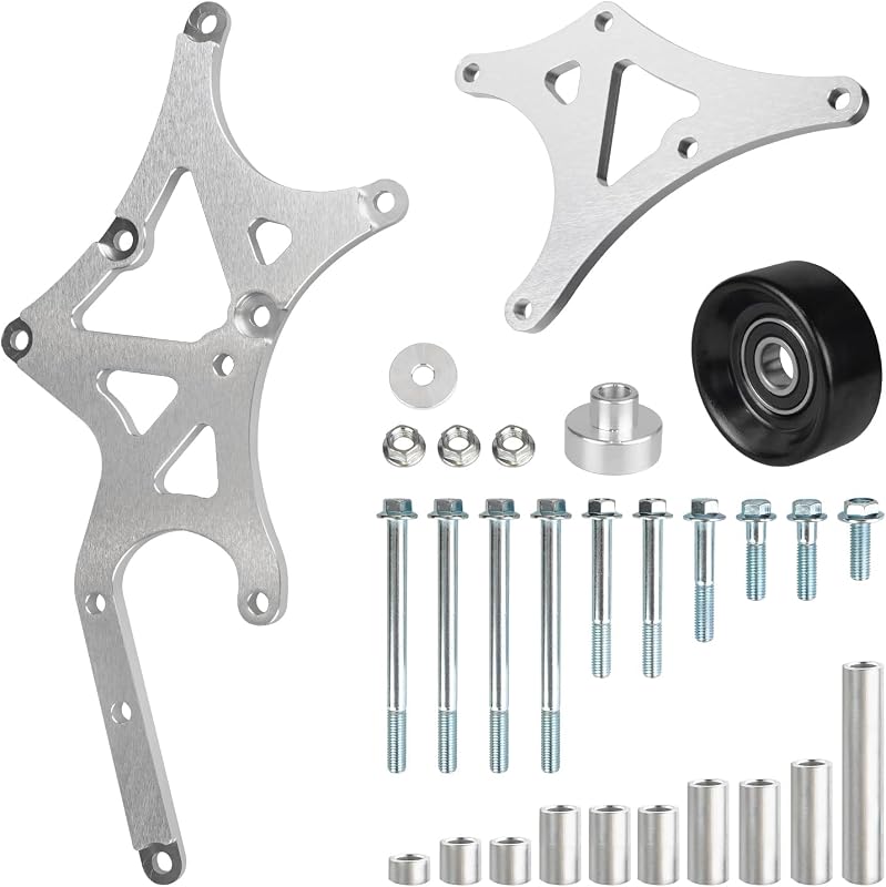 Suporte de alternador e bomba da direção hidráulica Edicapo para motores LS Truck/SUV 1999–2014 – Kit de conversão