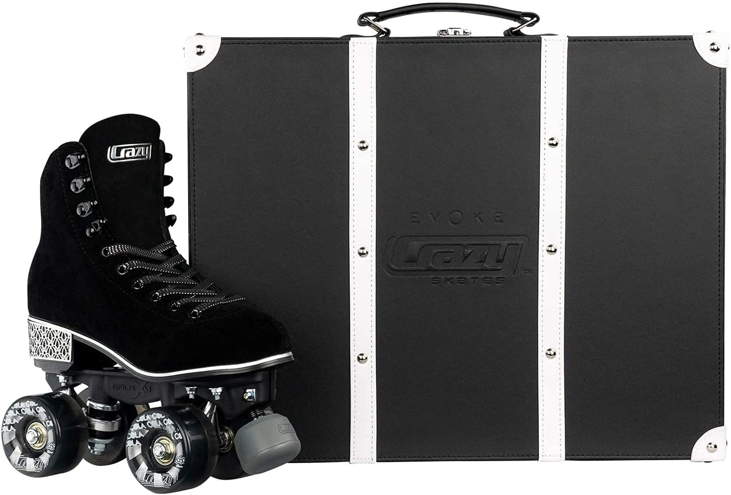 Crazy Skates Evoke Roller Skates for Women - Stylish Suede Quad Skates