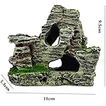 Artificial Moss Rock Aquarium Stone Cave – Resin Fish Tank Decor for Hiding and Landscaping, Small Mountain Terrain Ornament, Natural-Looking Habitat for Fish, Shrimp, and Reptiles, Desktop Decoration - Image 3