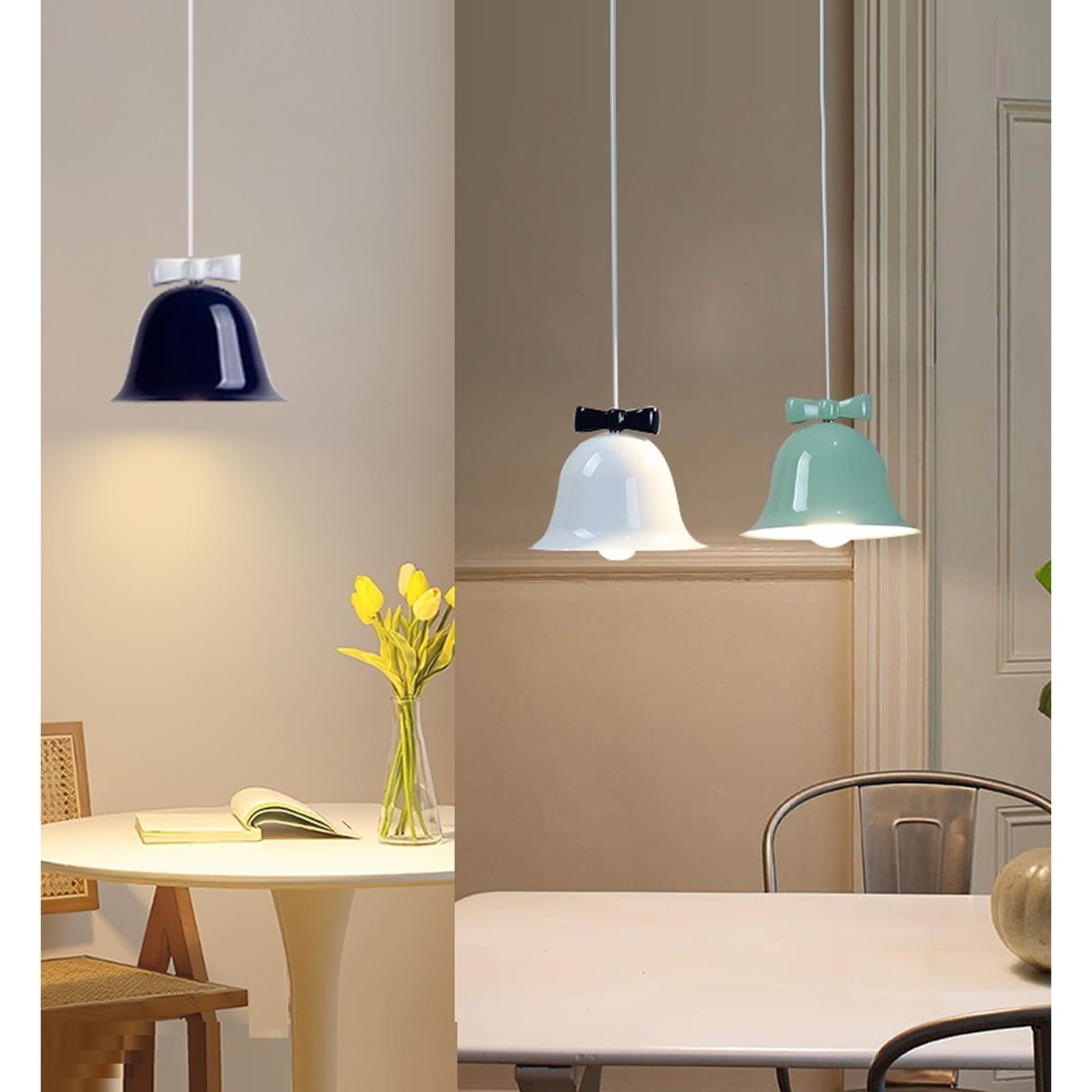 Lampa sufitowa w kształcie łuku, regulowana lampa sufitowa, dzwonek, lampa sufitowa z malowanym metalowym kloszem (beżowa)