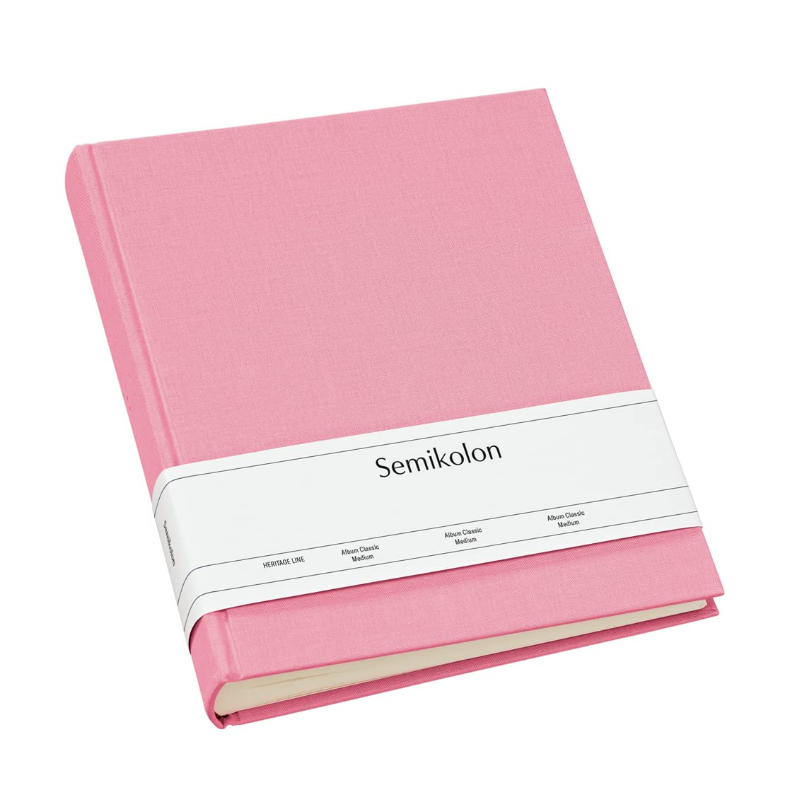 Semikolon (363975) Album Medium flamingo (różowy) - album fotograficzny/księga zdjęć z 80 kartkami kremowo-biały karton fotograficzny z pergaminowym papierem - 21,6 x 25,5 cm