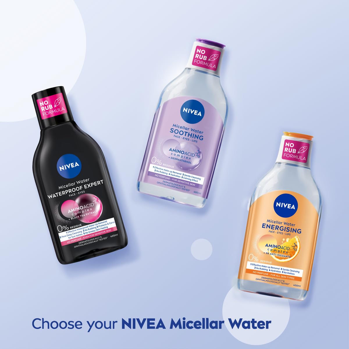 NIVEA MicellAIR Professional Micellar Water Make-Up Remover (400ml), Eye Make Up Remover, Skin Cleanser, Professionally Tested, NIVEA Micellar Water