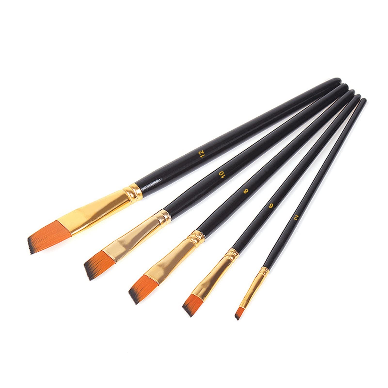 Brosses aquarelles pôle en bois noir ensemble de pinceaux fins