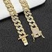 kelistom Cuban Link Anklet Bracelet for Women Men Hip-hop 18K Gold/White Gold Plated Iced Out Rhinestones Filled Chain Ankle Bracelets, 9