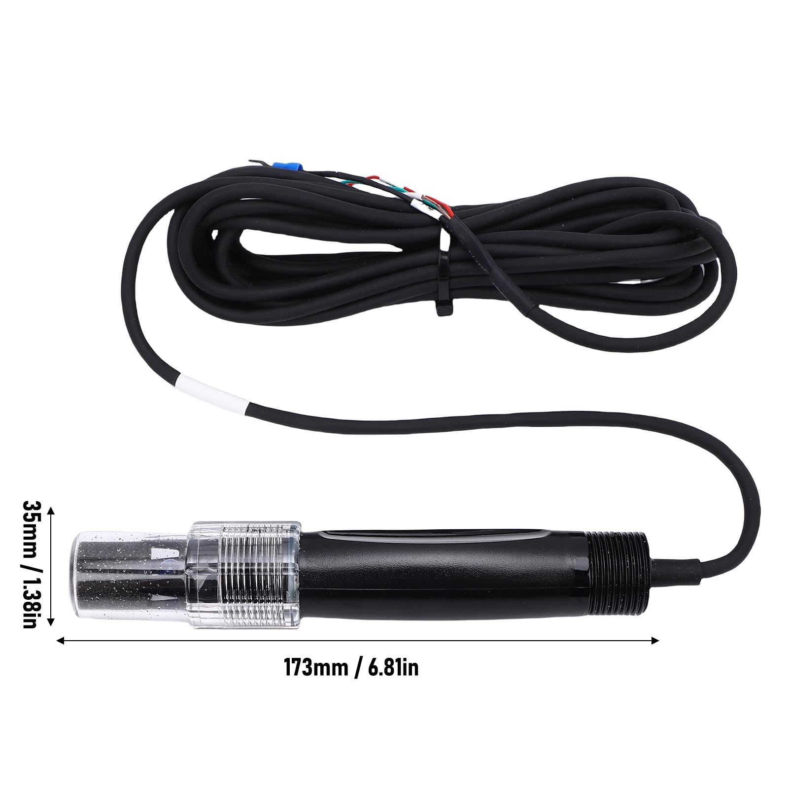 CHICIRIS Sonda de Electrodo de PH de Alta Precisión con Compensación de Temperatura para Uso en Laboratorio, Material ABS Duradero, 1 Unidad