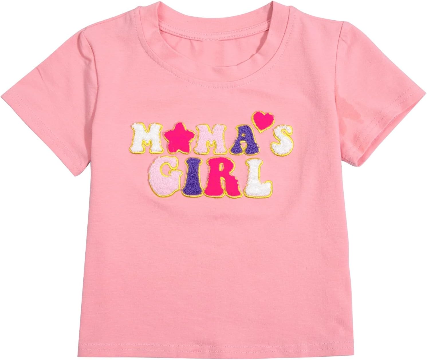 Mamas Little Boy T-Shirt Toddler Boys Cute Heart Graphic Shirts Letter Print Short Sleeve Tops Outfits