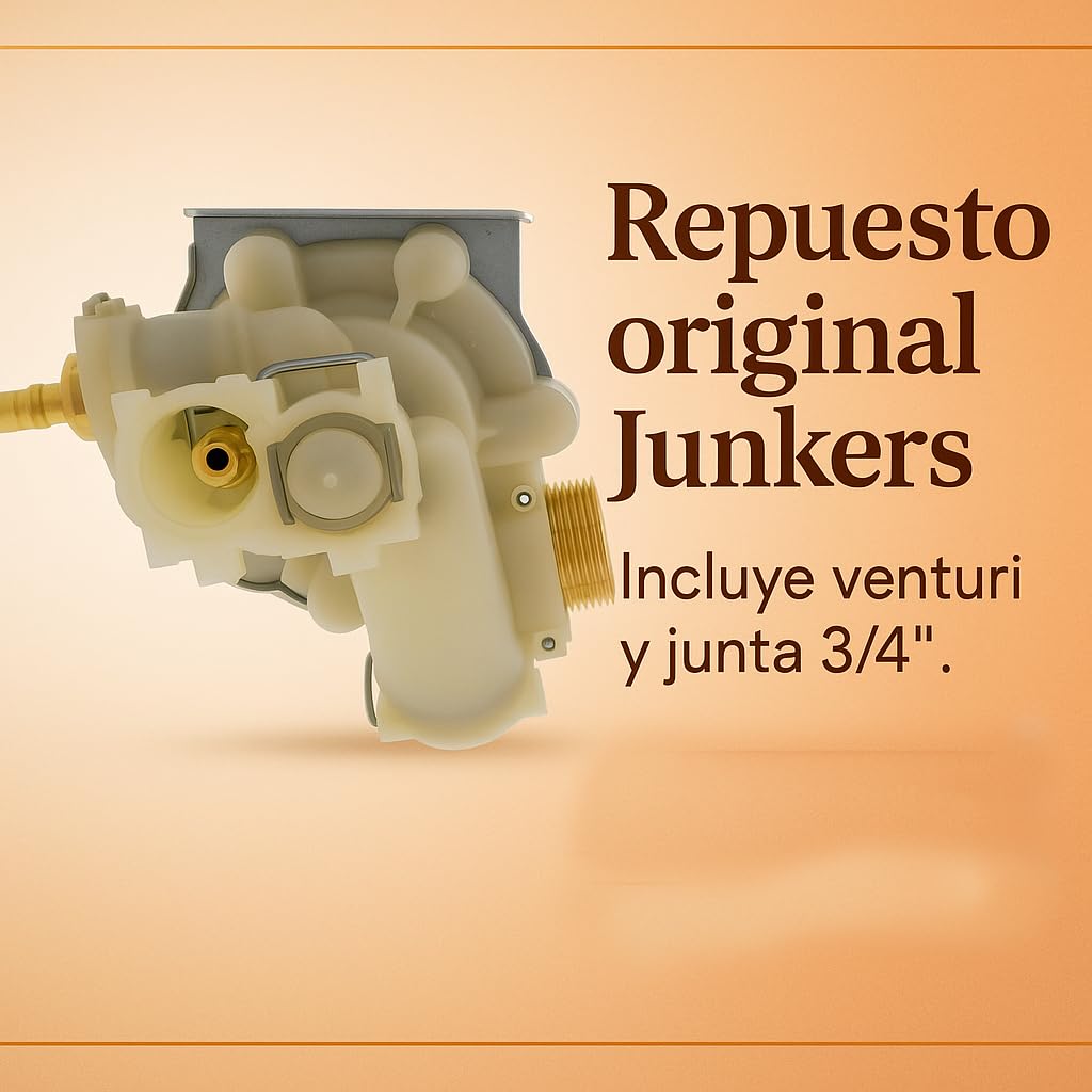 Cuerpo de Agua Completo para Calentador JUNKERS | Recambio Adaptable 8707006286 | Válvula de Agua y Mando de Caudal | Reparación Esencial de Caudal