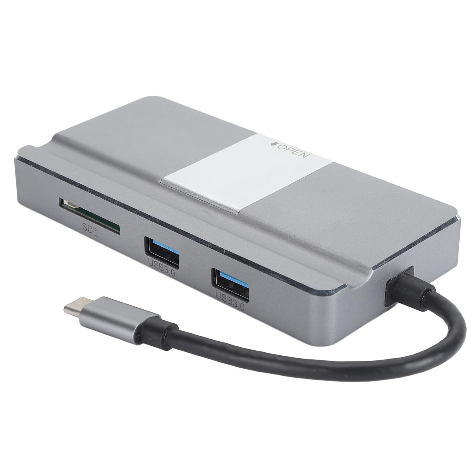 Adaptateur Hub USB C 8 en 1, Alliage d'aluminium