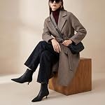 CUSHIONAIRE Women's Barbi Kitten Heel Bootie – Soft Vegan Leather, Memory Foam, Wide Widths, and Back Zipper