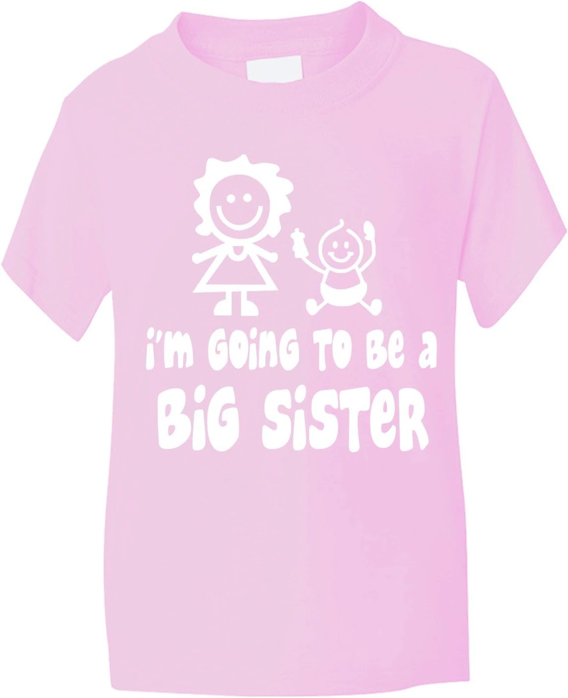 Print4UI'm Going to Be Big Sister Funny Girls T-Shirt Baby Birthday Gift Age 1-13