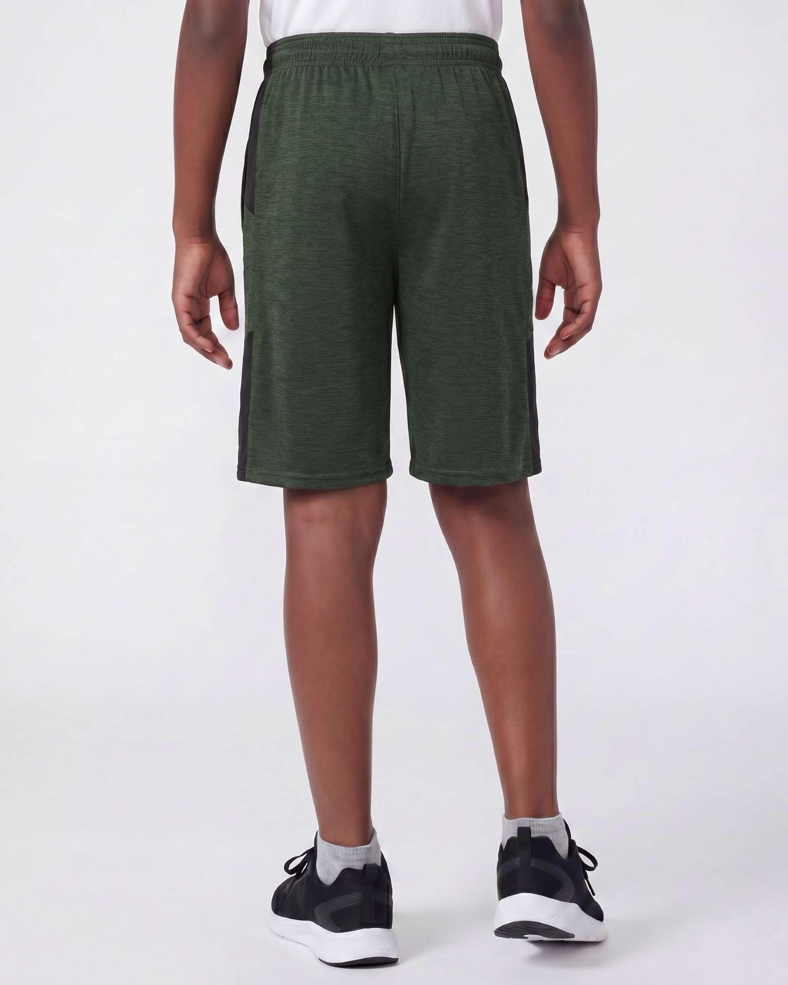 5 Pack: Quick Dry Fit Dri-Fit Big Boys Girls Youth Clothing Knit Active Athletic Performance Basketball Soccer Lacrosse Tennis Exercise Summer Gym Teen Shorts -Set 6- XL (16/18)