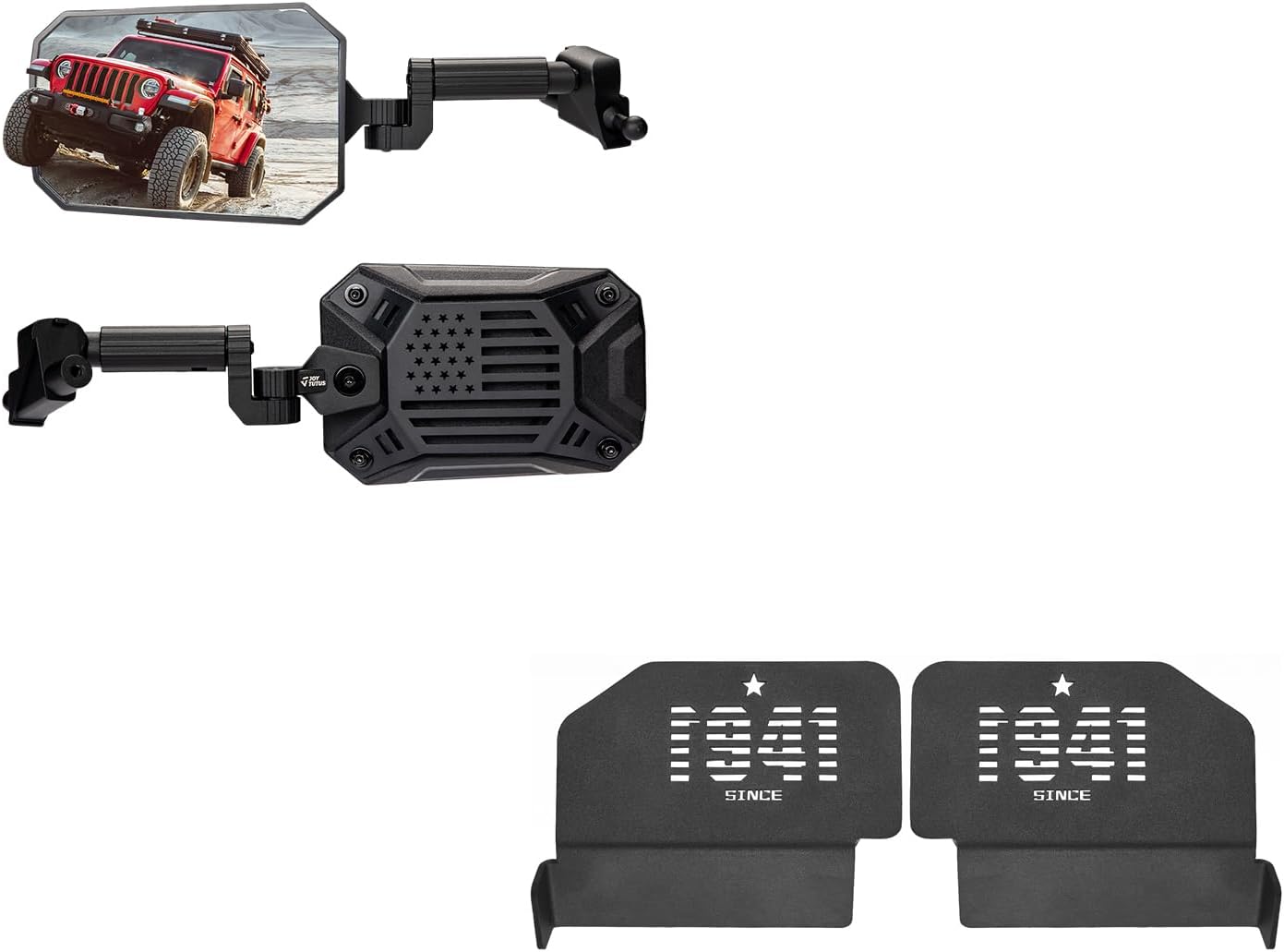 Foot Pegs & Mirrors Doors Off for Wrangler Gladiator JT Automotive