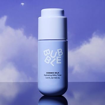 Bubble Skincare Cosmic Silk Hydrating Milky Toner - Ceramide-Rich Face Toner for Dry, Dehydrated Skin with Hyaluronic Acid, Maple Sap Water, Allantoin - Radiant, Glazed Look (100ml)