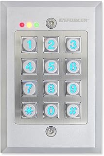 Seco-Larm SK-1123-FDQ Vandal Resistant Flush-Mount Access Control Keypad; 12~24 VAC/VDC auto-adjusting operation; Tamper output N.C. Dry contact/50mA@24VDC max; Mounts to standard single-gang back box