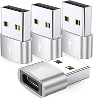 Vista 1 de JXMOX USB to USB C Adapter 4-Pack,USB C Female to A Male Charger Type C Converter for Apple Watch Ultra iWatch 8 SE,iPhone 16 15 14 13 12 11 Plus