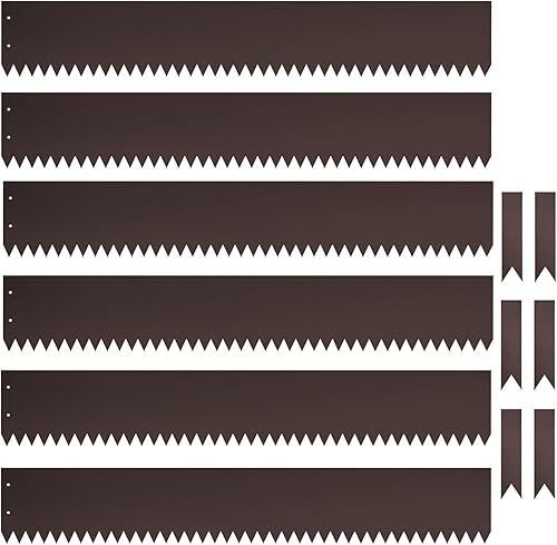 Tiras de acero para bordes de paisaje de 40 pulgadas, bordes de acero de 6 pulgadas de profundidad, paquete de 6 martillos en bordes de paisaje,