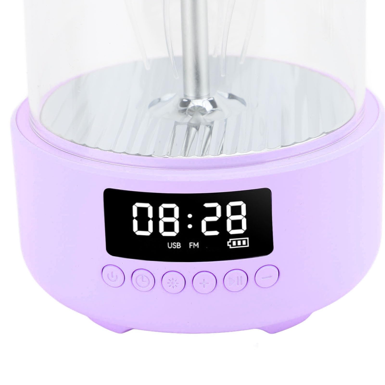 Aramox Altoparlante con Lampada Altoparlante Ricaricabile con Luce Notturna ABS TPR con Bluetooth 5.0 Luce a 7 Colori 2000mAh 8H Riproduzione per Camera da Letto Comodino Gaming Party (PURPLE)