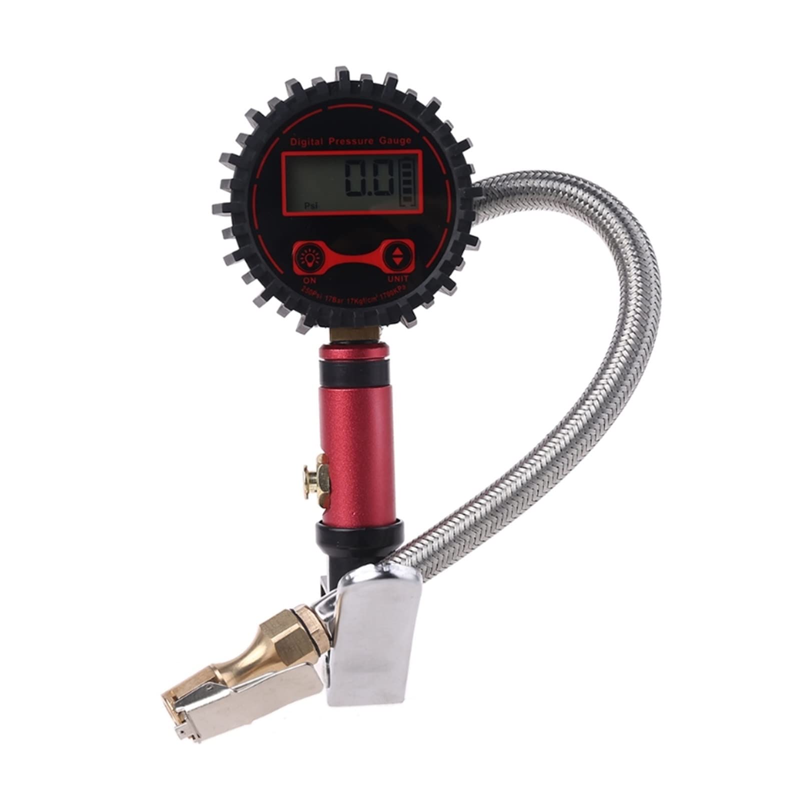 Gonfiatore di Pressione dei Pneumatici Digitale da 250 PSI ad Alta precisione con manometro Accessori per compressore d'Aria Gonfiatore per Pneumatici