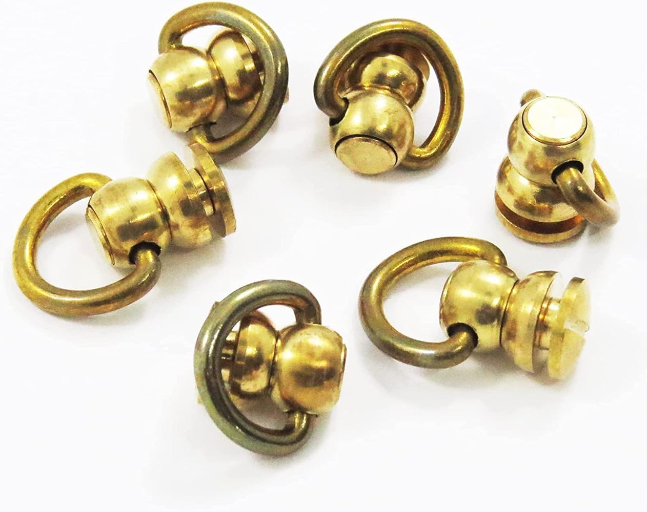 Amazon.co.jp: [b.m.b雑貨] 6個セット トチカン 真鍮製 レザークラフト