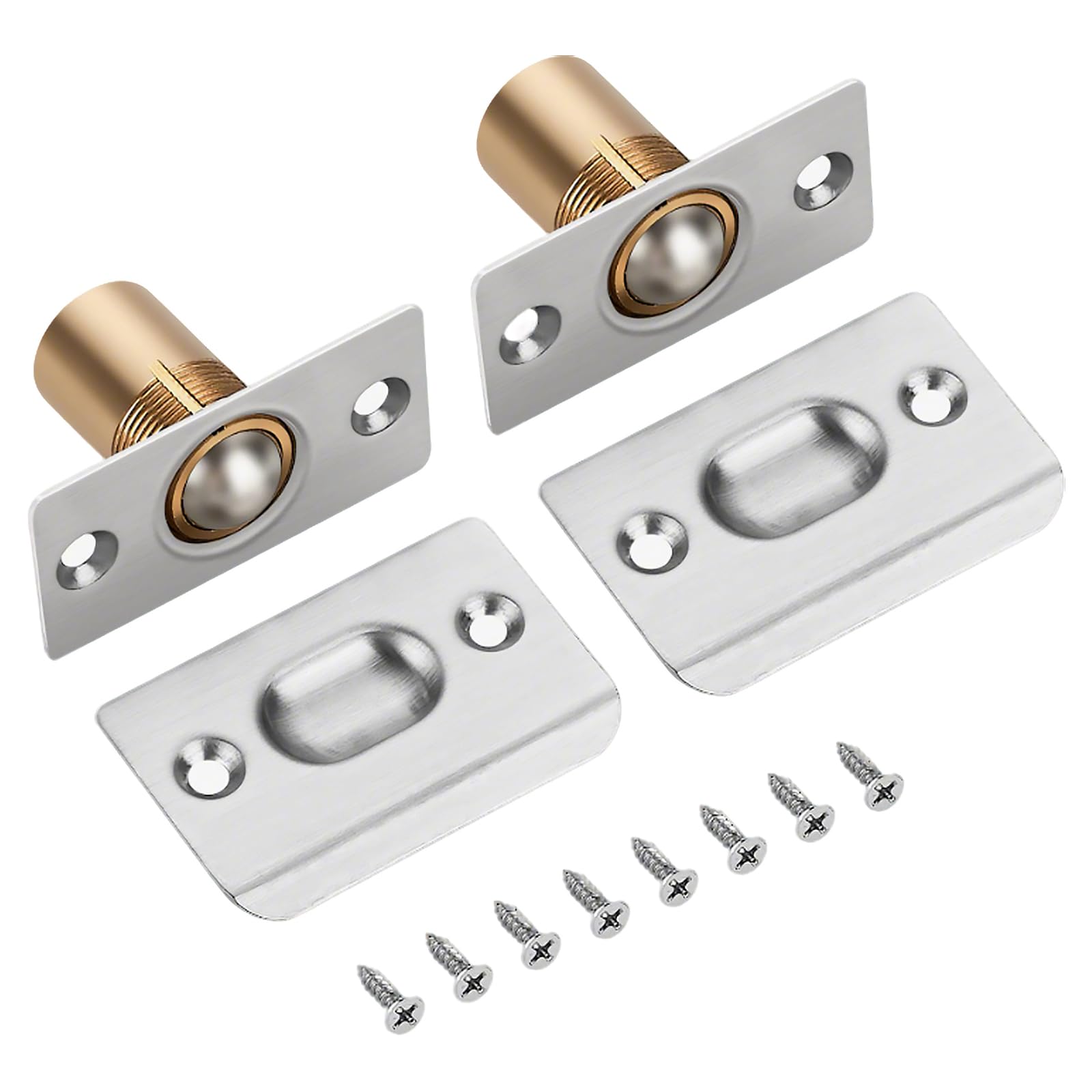2 Pack Ball Door Catches for Internal Doors,Adjustable Door Catches Balls Hardware,Door Latches for Internal Doors Spring Catches for Pantry Door Latch Invisible Cupboard Closure