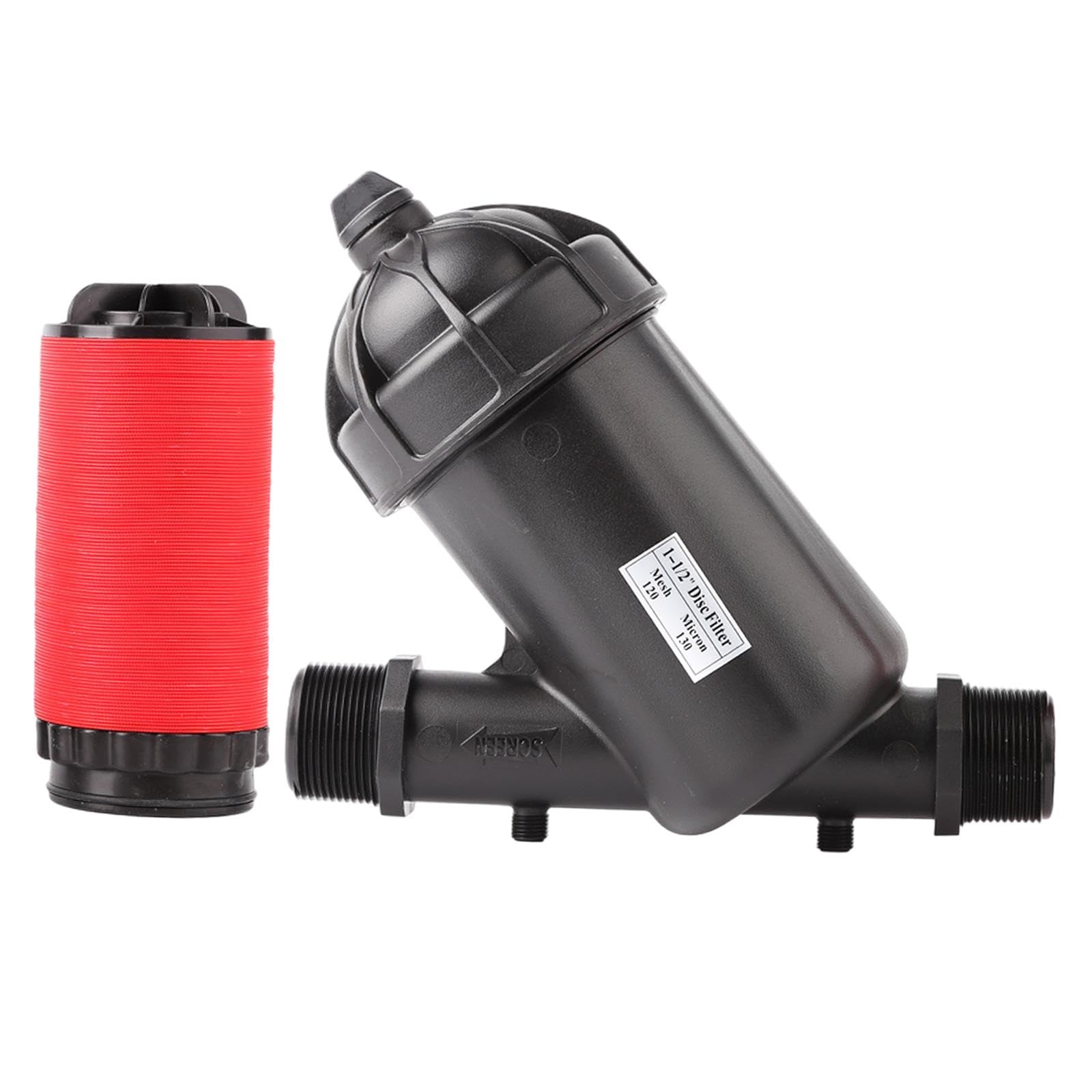 Filtre d'Irrigation Goutte à Goutte Filtre à Disque Y pour Arrosage Automatique Filtration 120 Mailles Structure en Polypropylène Adapté pour Jardins