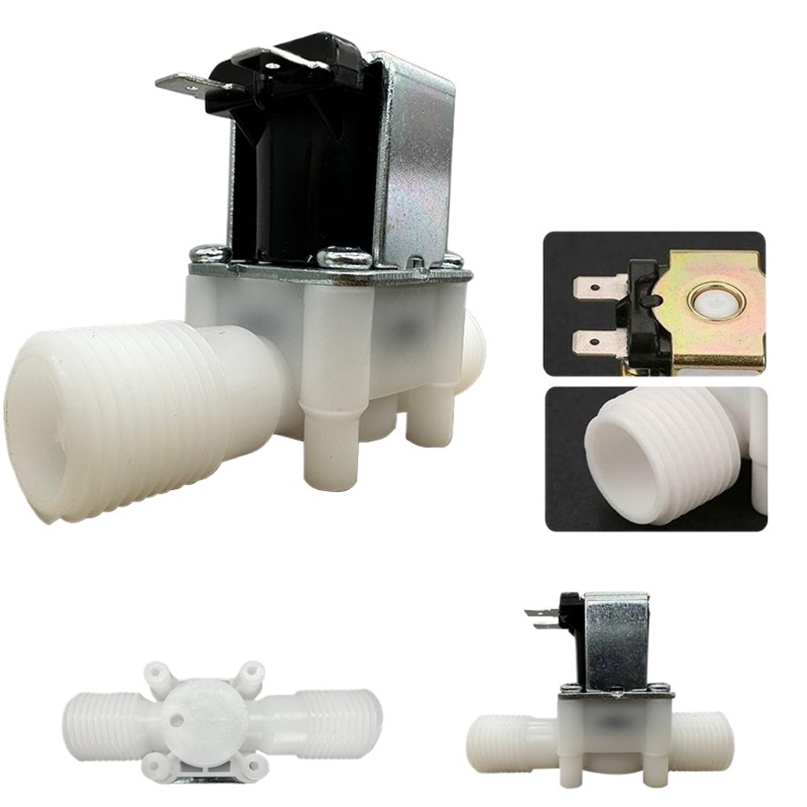 Électrovanne 1/2 mâle en 24V, vanne de régulation d'eau de haute précision
