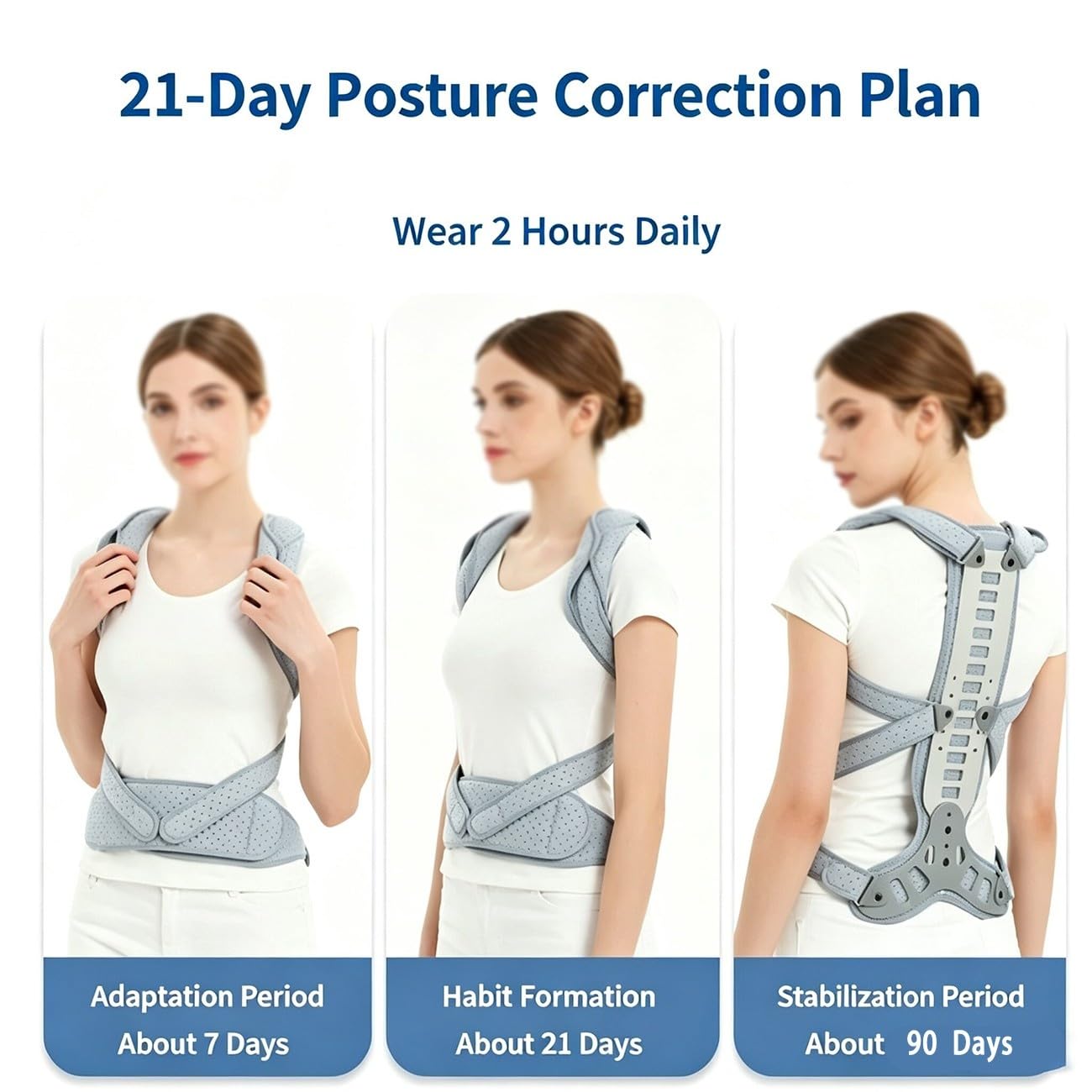 Corrector De Postura Dorsal Para Hombre Y Mujer, Faja De Soporte Ajustable