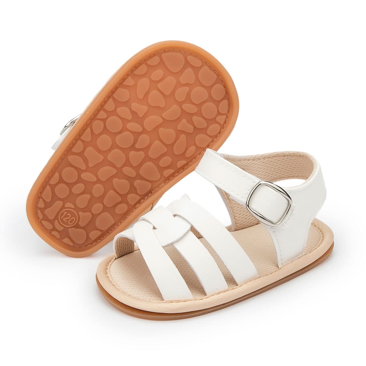 BabelvitBabelvit Infant Baby Girl Boy Sandals Comfort Premium Summer Outdoor Casual Beach Shoes with Flower Bowknot Anti Slip Rubber Sole Newborn Toddler Prewalker First Walking Shoes