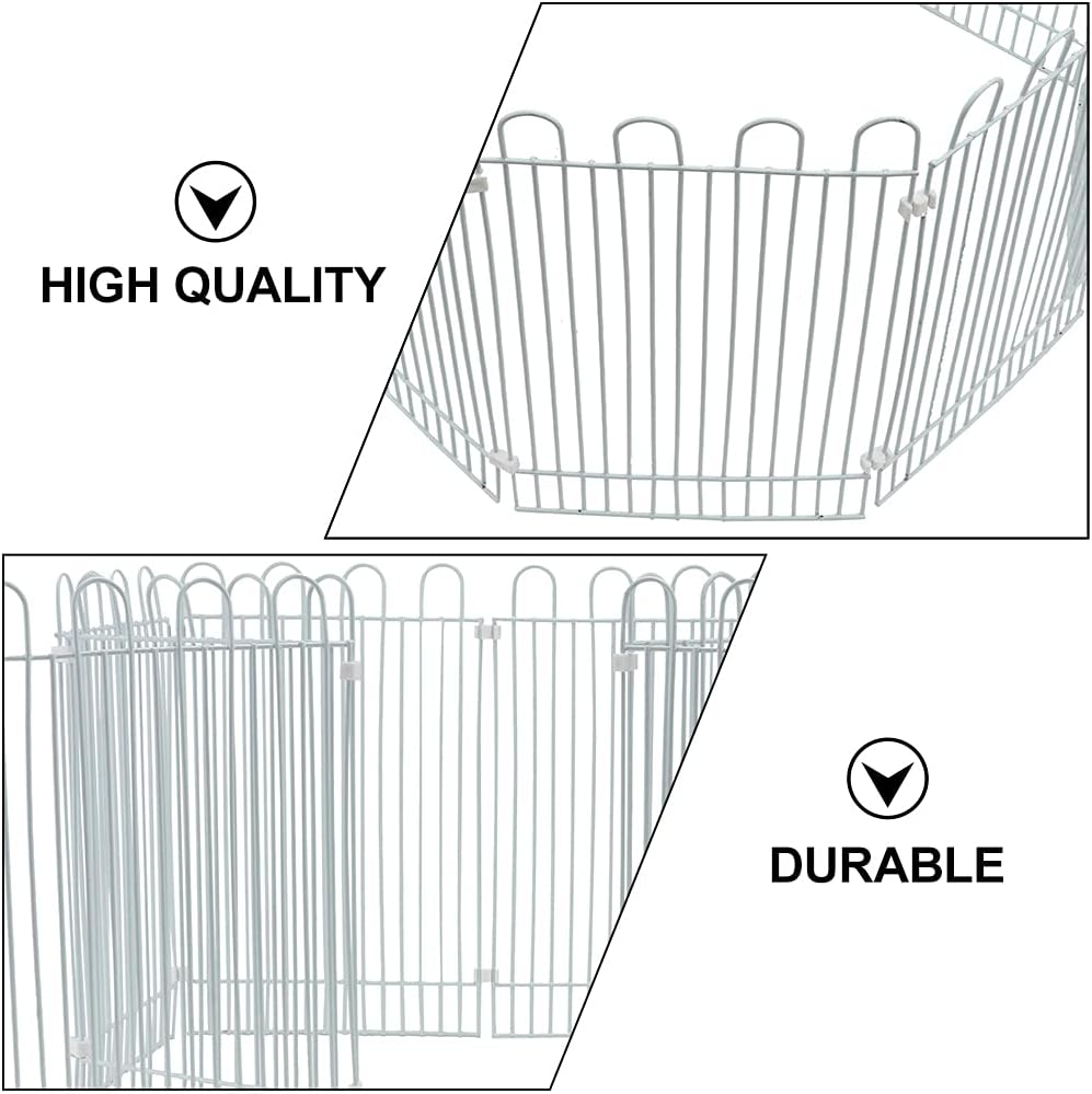 8Pcs Pet Fence, Dog Fence Pet Dog Cage Fence Assemble Fence Hamster House Small Pet Fence Amusement Park Outdoor Fence for Dogs, Cats, Small Animals