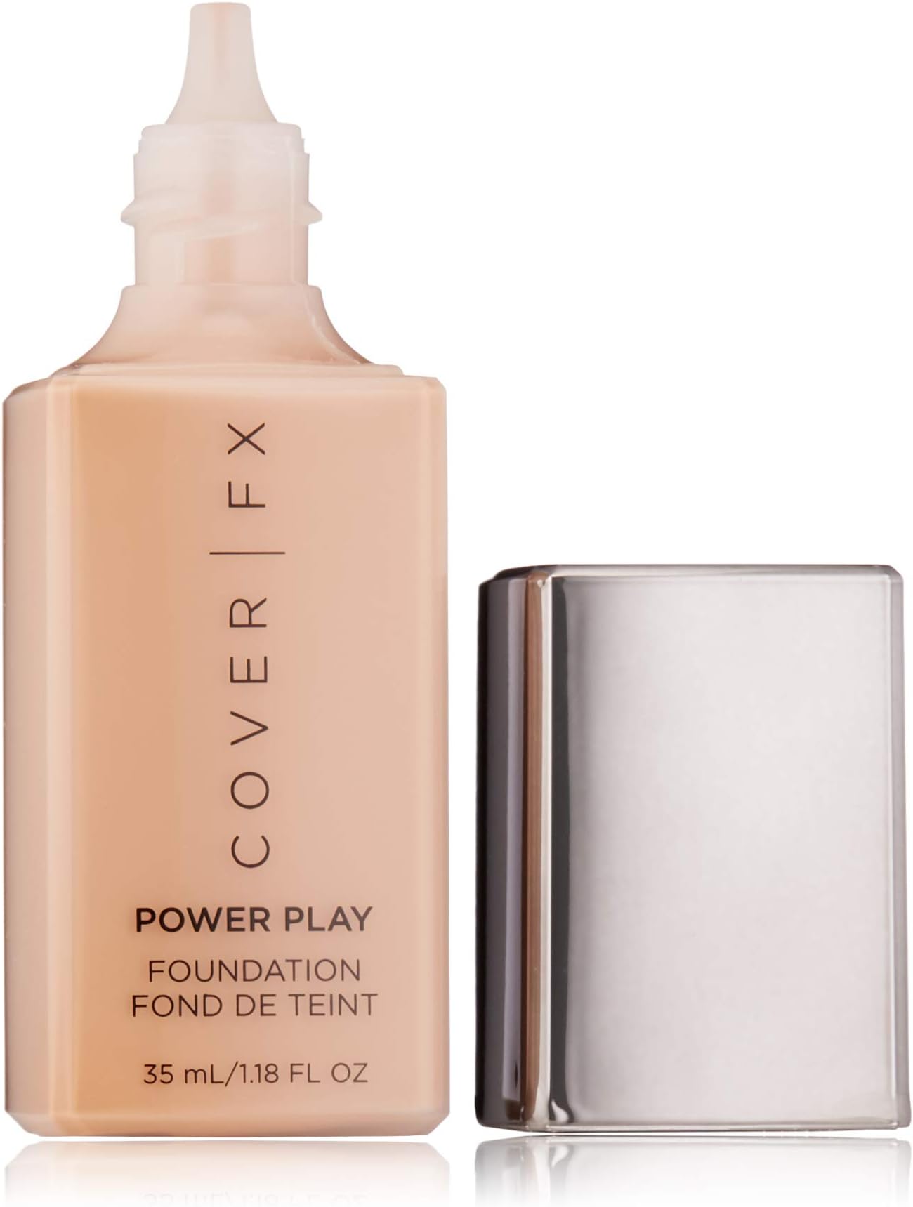Cover FX Power Play Foundation: Full Coverage, Waterproof, Sweat-proof and Transfer-Proof Liquid Foundation For All Skin Types P60, 1.18 Fl Oz