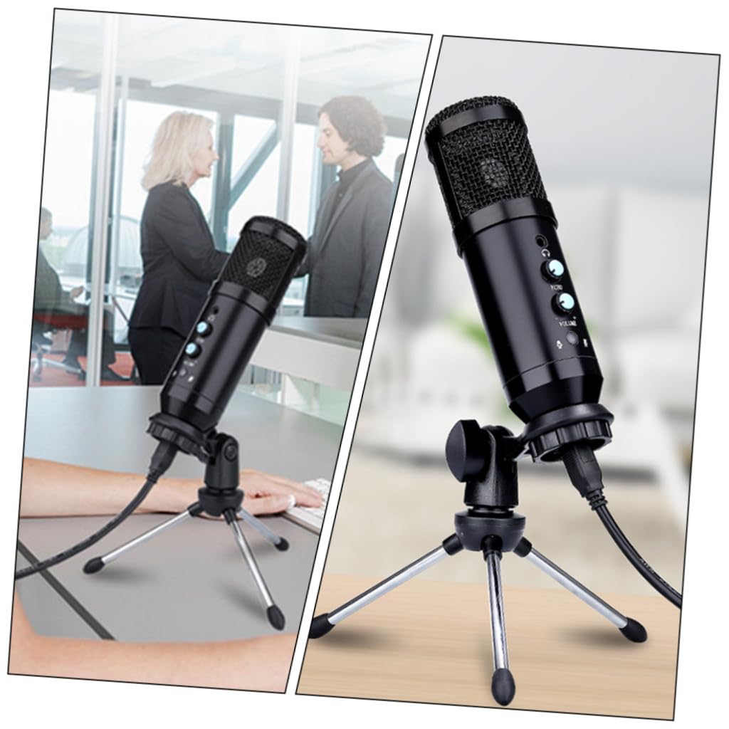 DOITOOL 1 Satz Professionelles USB Kondensator Mikrofon mit Stativ Dsp Chip für Übertragungen Kompatibel mit Pc Tablet Smartphone Geräuschunterdrückend für Sprachwiedergabe
