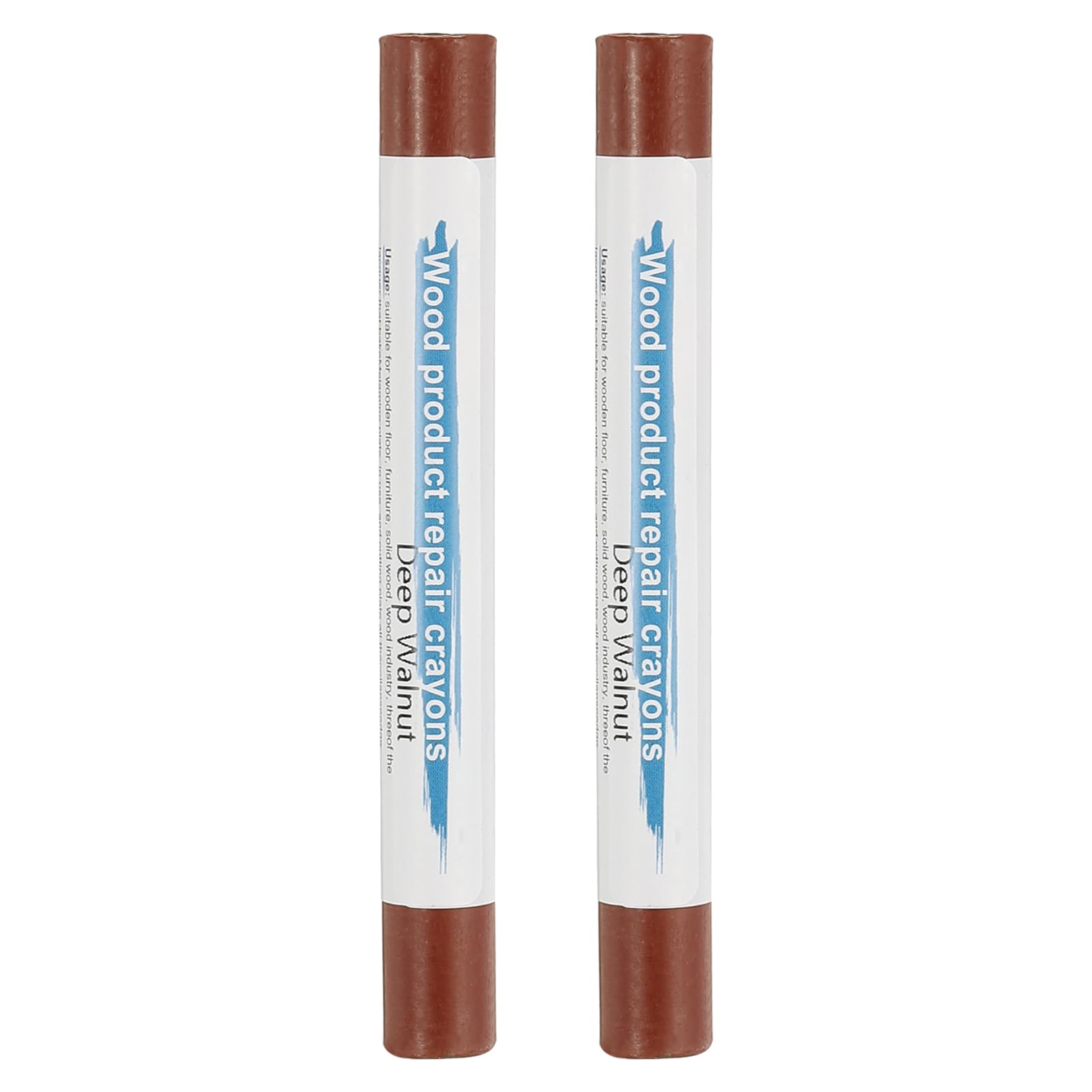 PATIKIL Furniture Repair Crayons, 2 Pcs Wax Wood Filler Sticks Wood Wax Crayons for Scratches Wood Floor Holes Tables, Dark Walnut