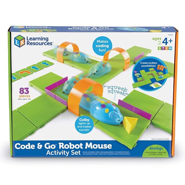 Foto 8 de 8 de Learning Resources Set de Actividades Ratón Robot Code & GO, Juego codificación Infantil