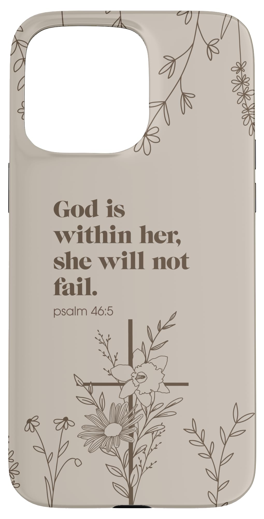 Minimalistic Christian Bible Verse Religious Scripture Jesus Case for iPhone 15 Pro Max