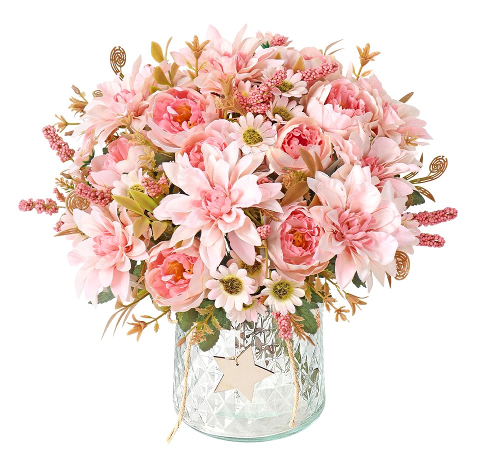 DEMIUKO 4 Bündel Kunstblumen Wie Echt Künstliche Pfingstrose