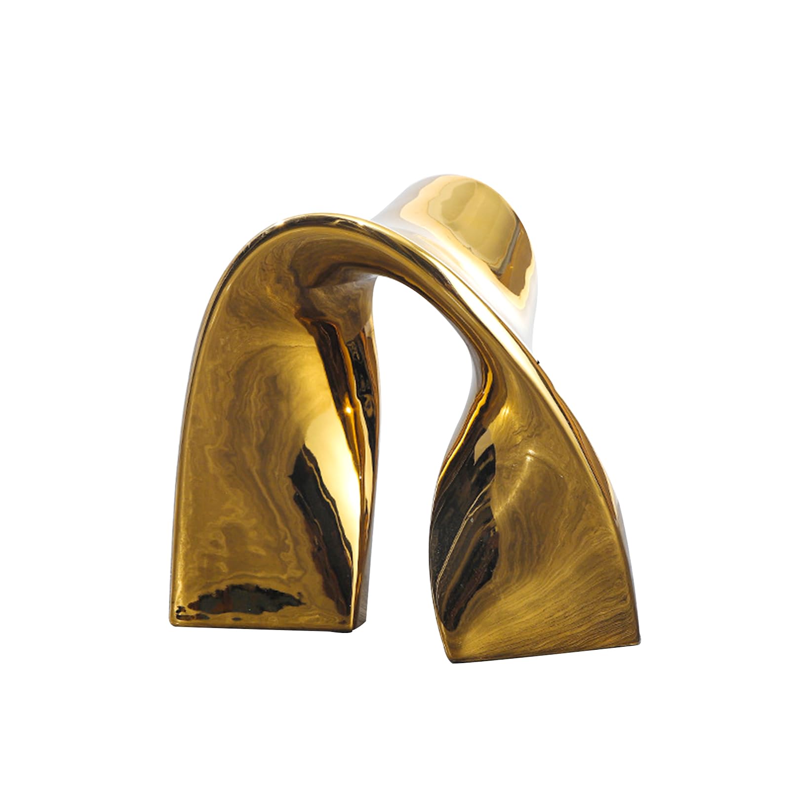 Tauzveok Abstract Art Sculpture Decoration, Decoration Living Room, for Bedroom Table Decoration Office Apartment Sculptures And Statues, Decor, Resin,02 gold