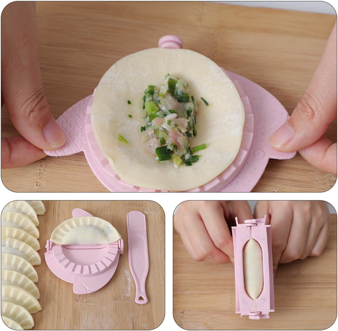 2pcs Wheat Straw Ravioli Press Tools for Pierogi and Dumplings