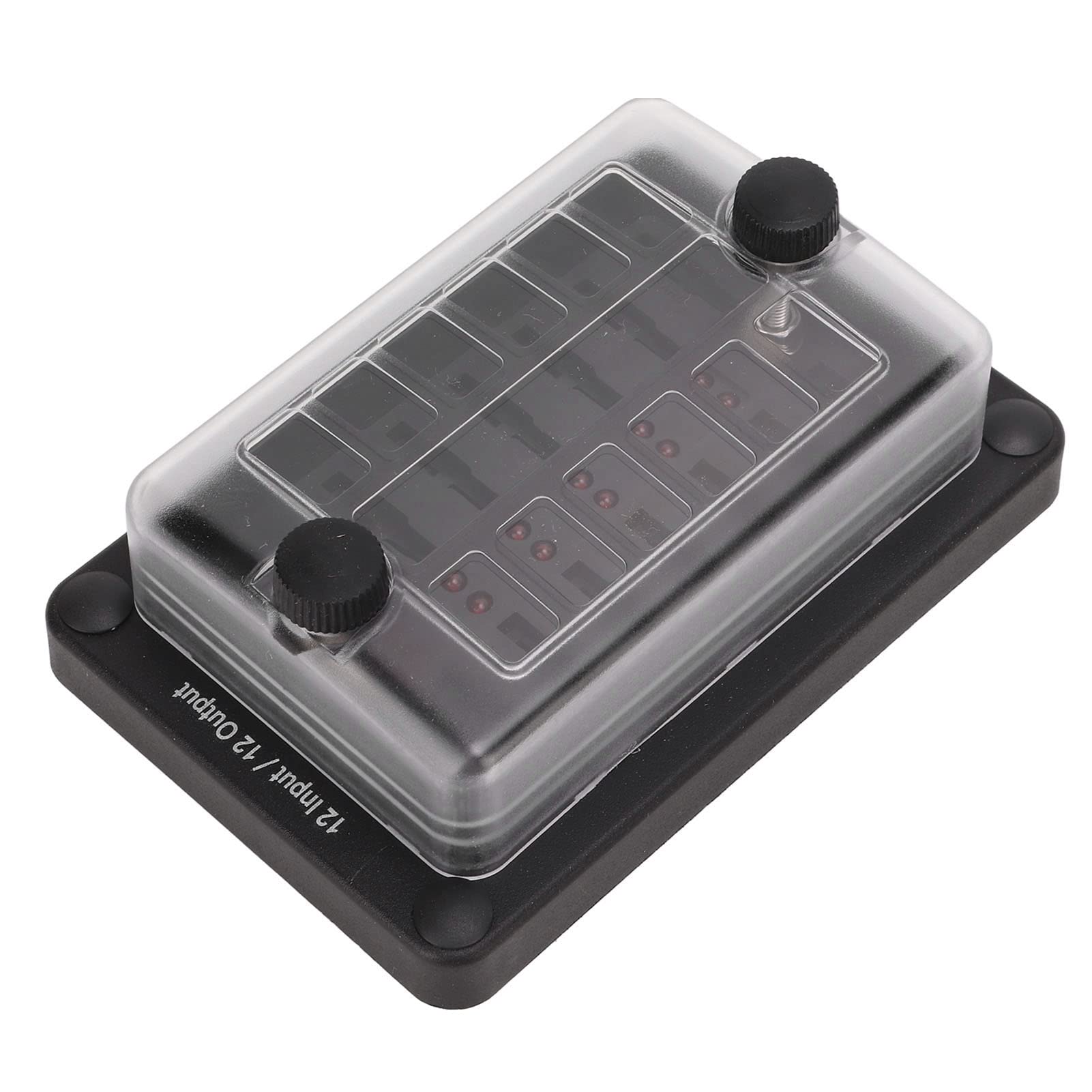 Bloc Fusibles ATO/ATC 12 Voies Avec LED - Boîtier étanche IP66 Pour Voiture, Camping-car, Bateau - 12 Entrées/sorties