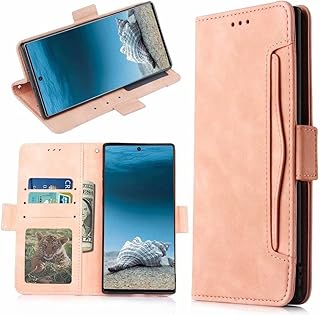 Xiaomi Redmi 12 4G Phone Case, Book Shockproof Flip PU Leather Shock-Absorption Notebook Wallet Folio Magnetic Protective Cover Bumper with Stand Card Holder Slots for Xiaomi Redmi 12 4G Pink