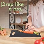 Luciano Housewares Cutting Board, High-Density Polypropylene Chopping Board for Kitchen Use, Ideal for Cutting Vegetables, Fruits, and Meats, Kitchen Essentials, Gray, 13.75" x 9.63"